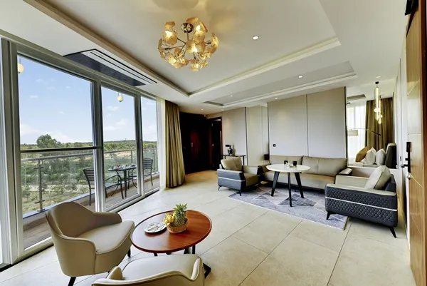 Premium Suite Room interior at Sportico Resorts near Bangalore